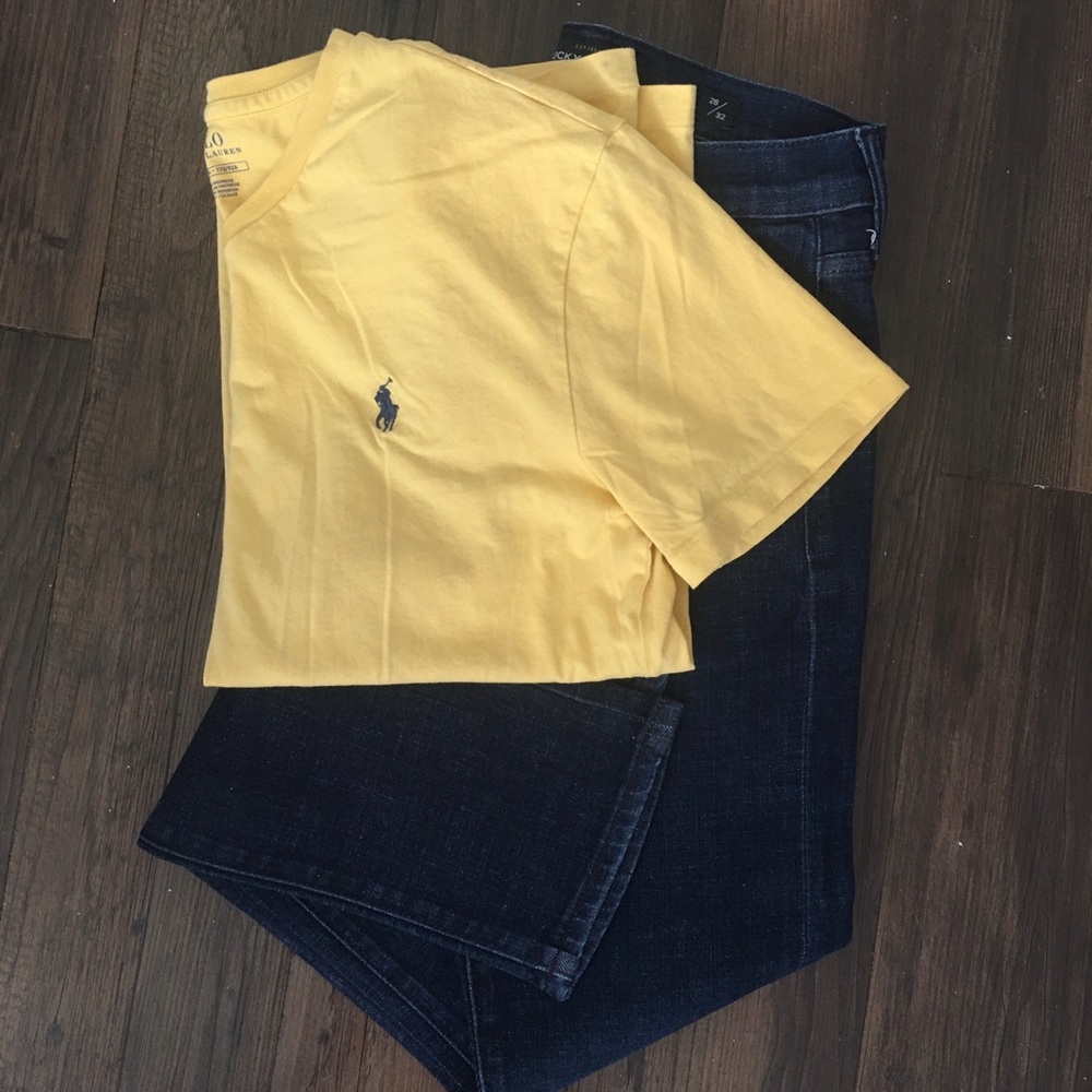 Yellow Polo V neck